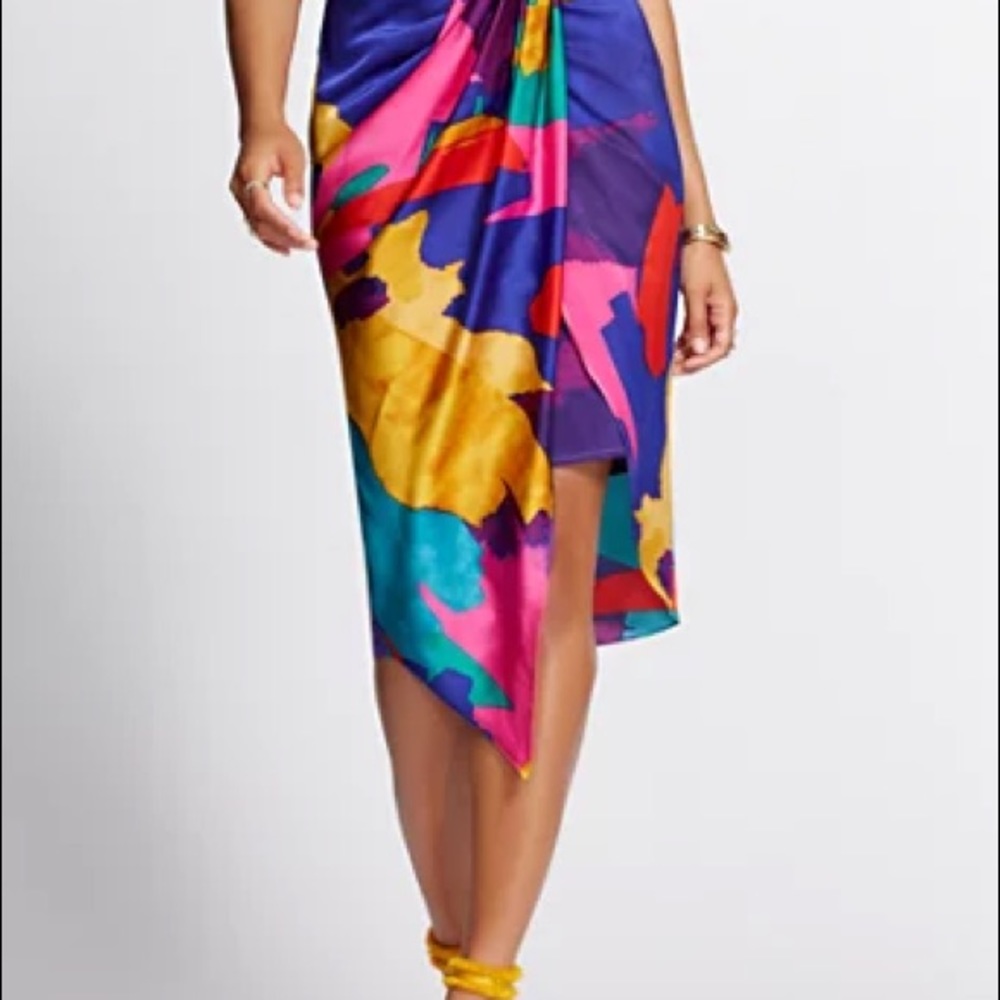 Gabrielle Union Draped overlay pencil skirt